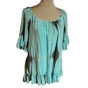 Papillon bell sleeve ruffled tunic
